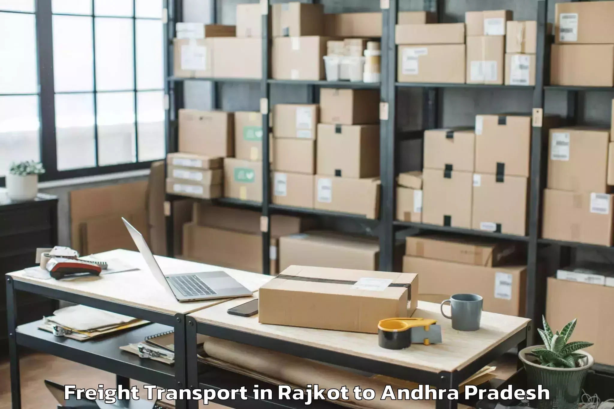 Professional Rajkot to Dr Ntr University Of Health Sc Freight Transport